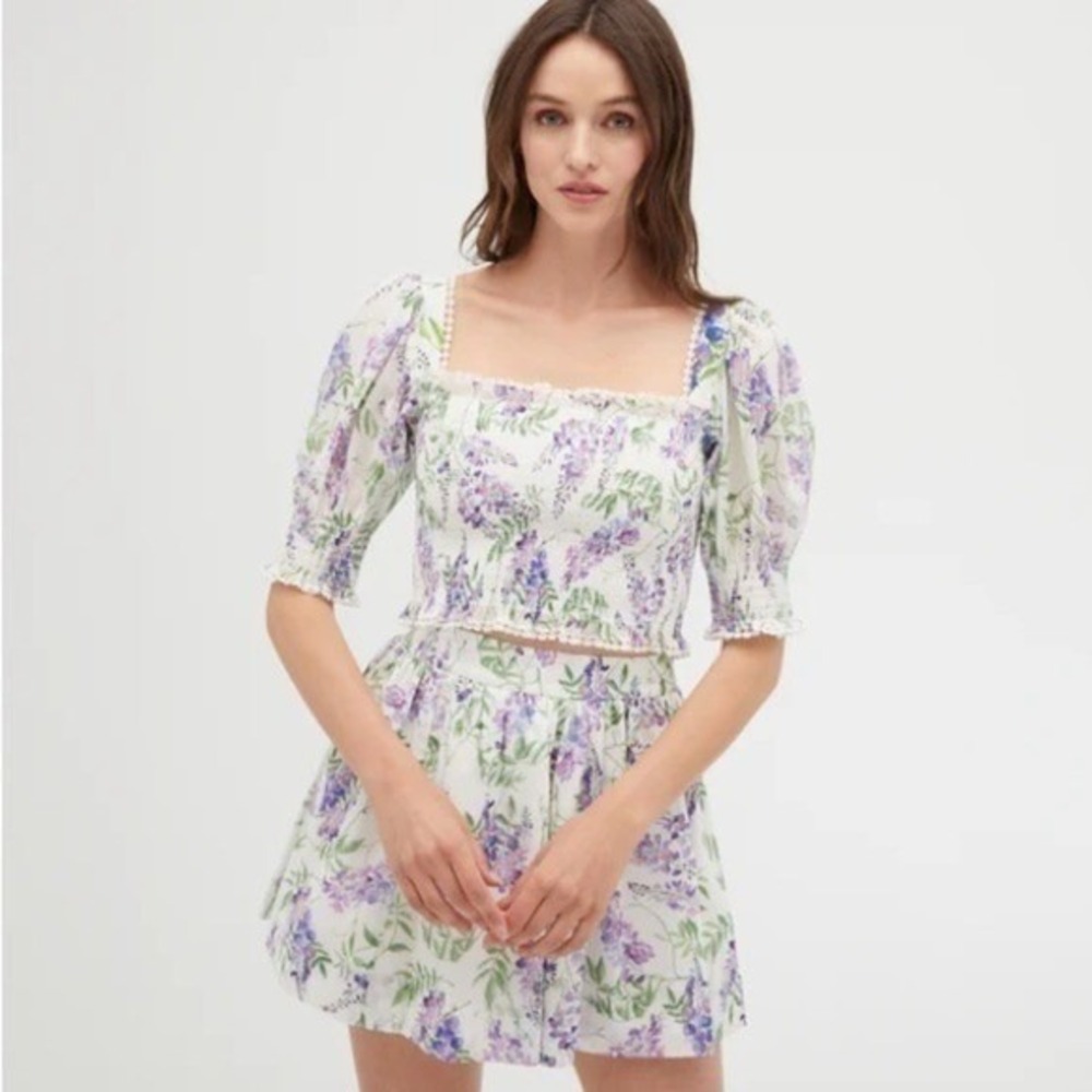 Hill House Home Zoe Crop Top and Benson Skirt‎ SET NWT size L